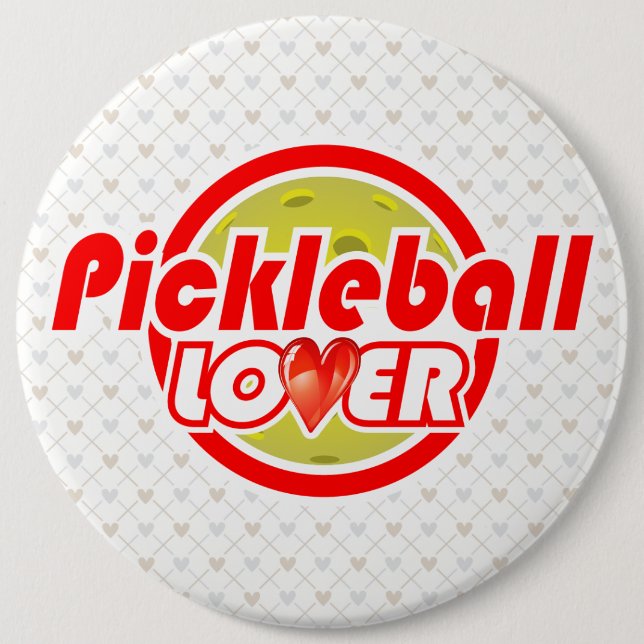 Pickleball Lover 2-2B Image Options 6 Inch Round Button (Front)