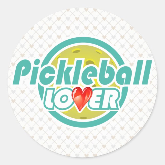 Pickleball Lover 2A-2B Options Classic Round Sticker (Front)