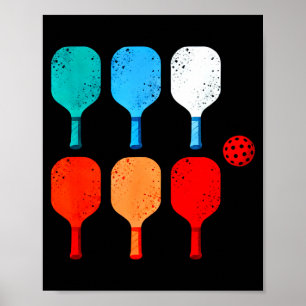 Pickleball lover paddle sport poster