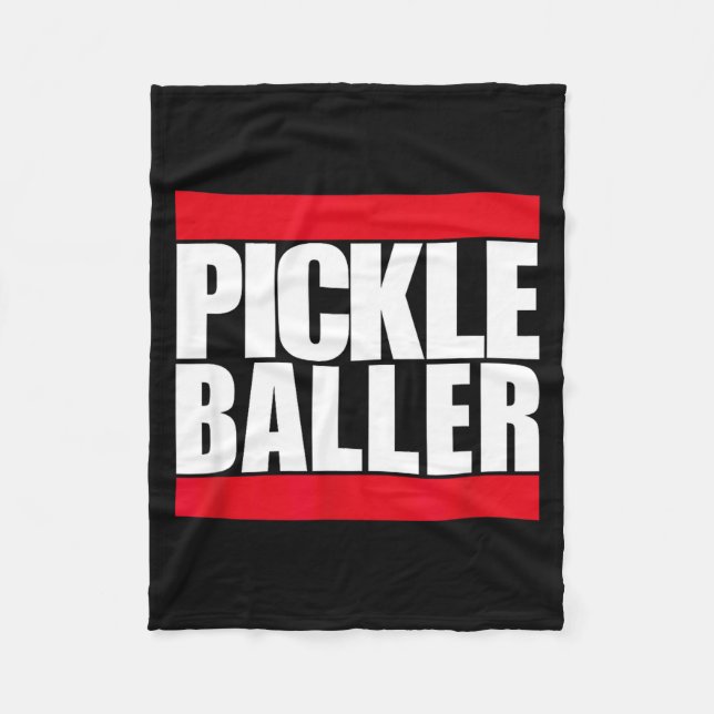 Pickleball lover pickle ball player dinker smash fleece blanket (Front)