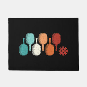 Pickleball Lover Retro Paddle Sport Vintage Doormat