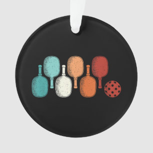 Pickleball Lover Retro Paddle Sport Vintage Ornament