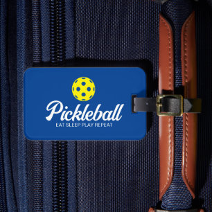 Pickleball lover travel luggage tag for bags