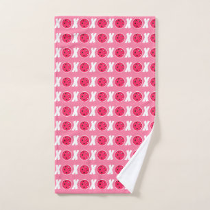 Pickleball Lover Valentine XOXO Pickleballs Hand Towel