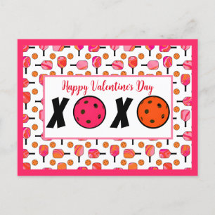 Pickleball Lover Valentine XOXO Pickleballs Postcard