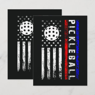 Pickleball Lovers 4th of July American Flag Card