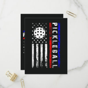 Pickleball Lovers 4th of July American Flag Invitation Postcard