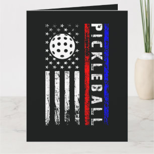 Pickleball Lovers 4th of July American Flag Thank You Card