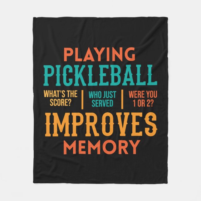 Pickleball Lovers Apparel Fleece Blanket (Front)