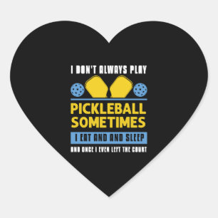 Pickleball Lovers Funny Pickleball Heart Sticker