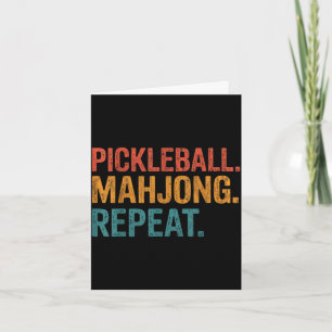 Pickleball mahjong repeat funny  card
