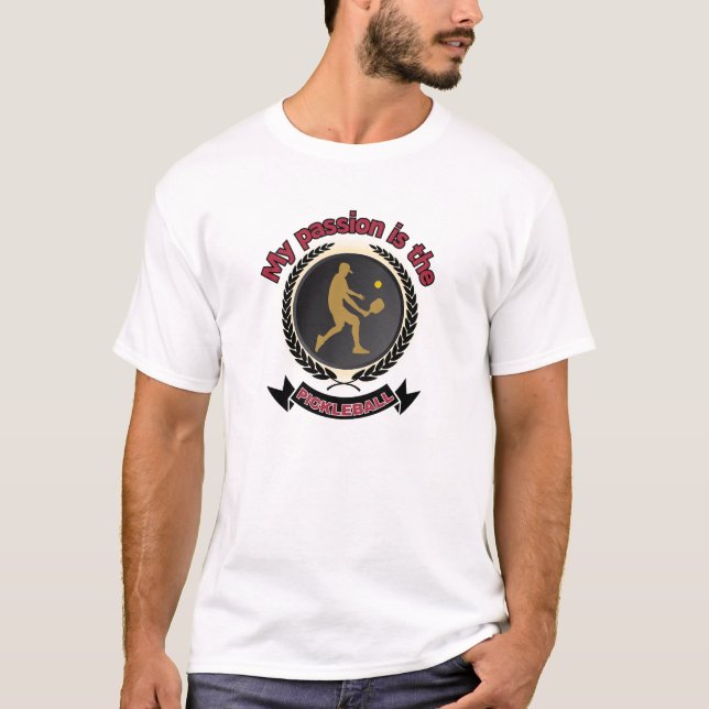 Pickleball Male Athlete Court Passion Energy T-Shirt (Front)