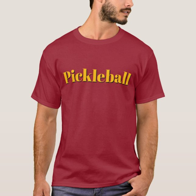 Pickleball Maroon  T-Shirt (Front)