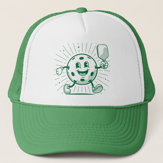 PICKLEBALL MASCOT TRUCKER HAT (Front)