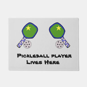 Pickleball mat rug door welcome