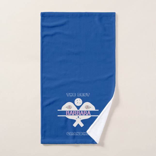 Pickleball meilleur grand-mère Floral Pickleball j (Serviette à main)