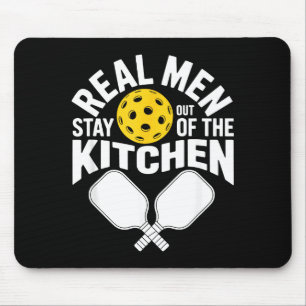 Pickleball men kitchen humour funny for paddle fan mouse pad