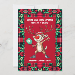 Pickleball🎄 Merry Christmas, custom text Holiday Card