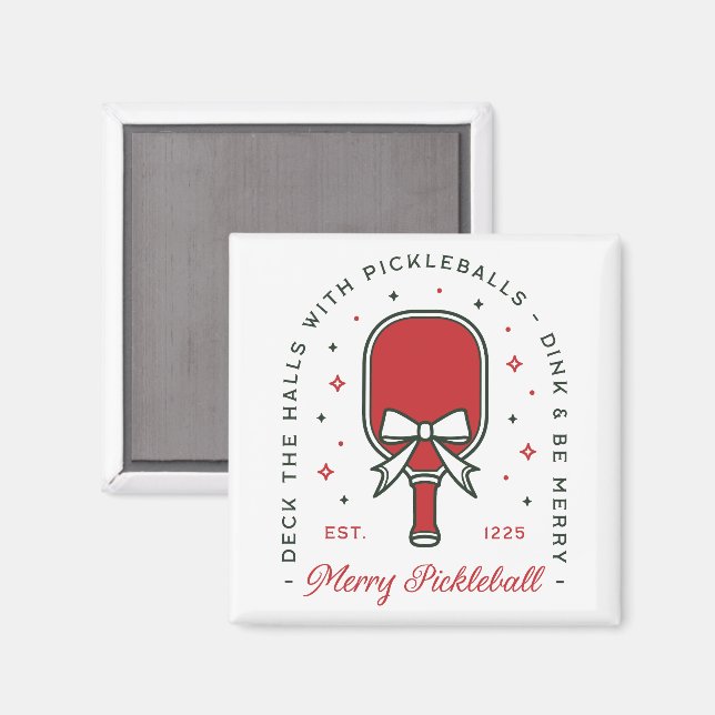 Pickleball merry Christmas funny puns aesthetic Magnet (Front/Back)