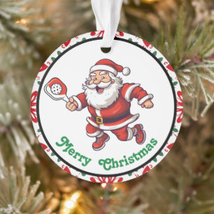 Pickleball Merry Christmas Ornament
