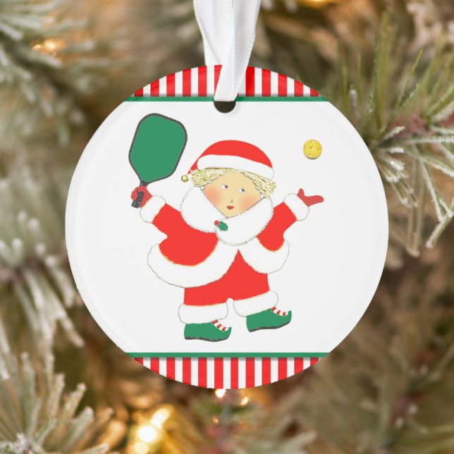 Pickleball Mme Claus Collectible (Arbre)