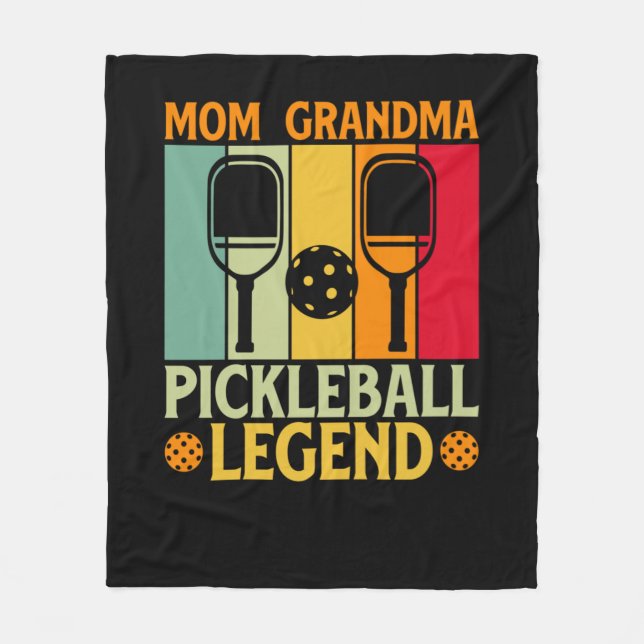 Pickleball Mom  4 Fleece Blanket (Front)