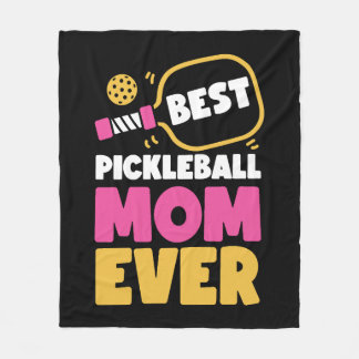 Pickleball Mom Mother Best  Fleece Blanket