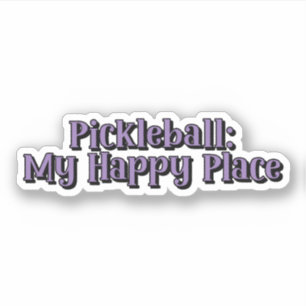 Pickleball: My Happy Place Retro Text