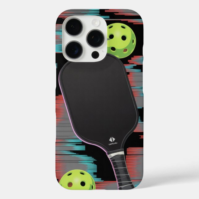 Pickleball Neon Paddle Motion Case (Back)