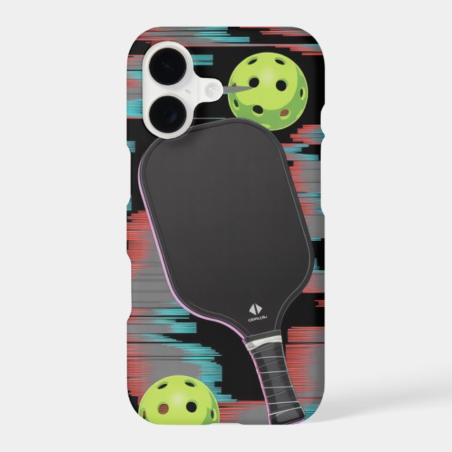 Pickleball Neon Paddle Motion Case (Back)