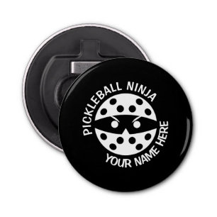 Pickleball ninja, cute graphic bottle opener