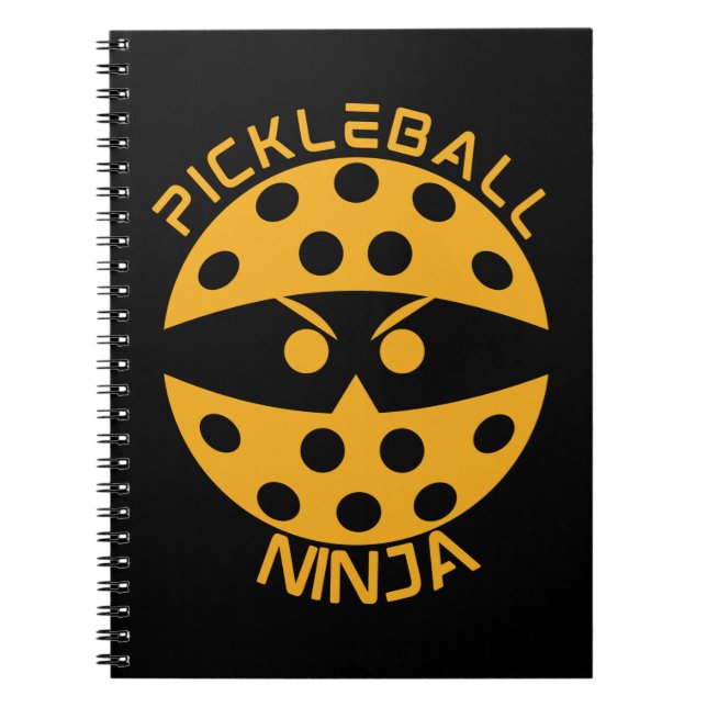 Pickleball ninja - orange notebook (Front)