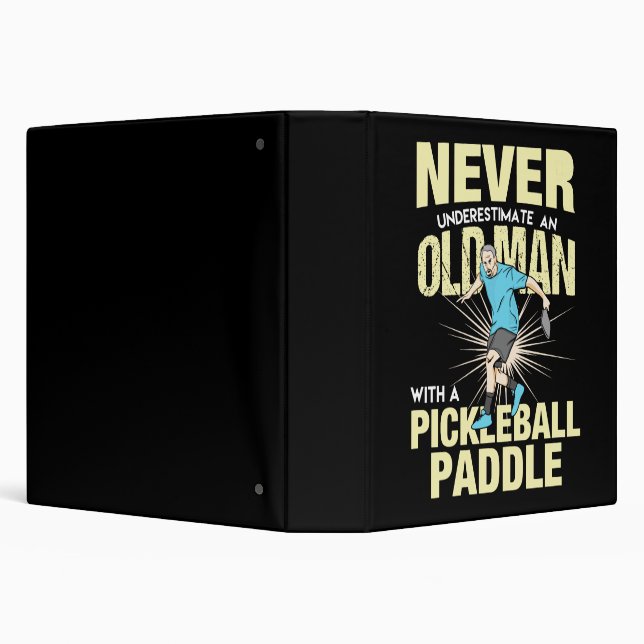 Pickleball - Old Man With A Pickleball Paddle Binder (Background)