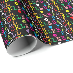 Pickleball old typewriter on black wrapping paper