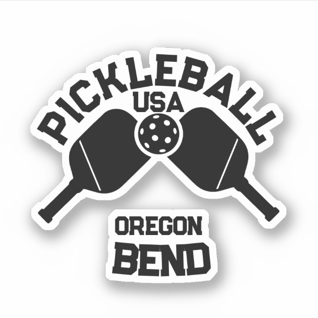 Pickleball Paddle & Ball Bend Oregon USA Custom (Front)