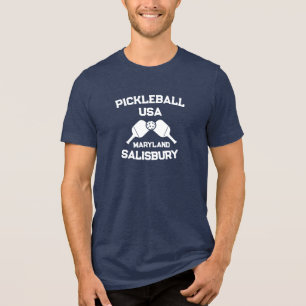 Pickleball Paddle Ball Salisbury Maryland Custom Tri-Blend Shirt