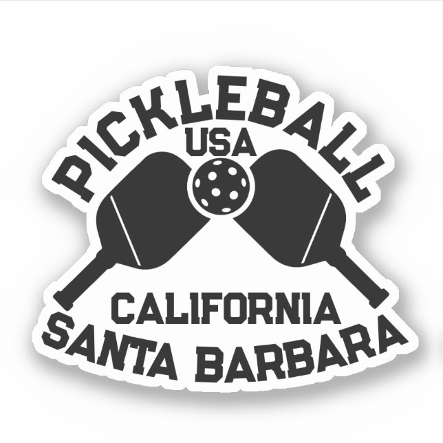 Pickleball Paddle Ball Santa Barbara CA Custom  (Front)
