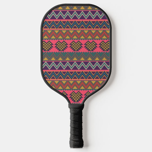 Pickleball Paddle Boho Aztec Tribal Pattern (Front)