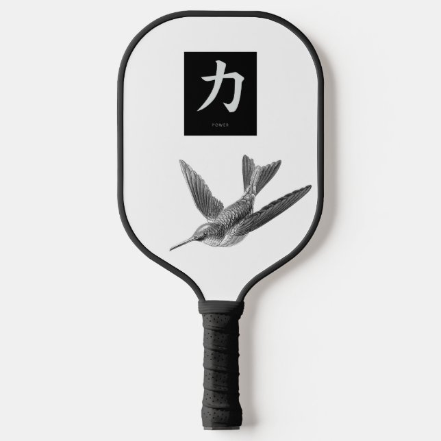 Pickleball Paddle CUSTOM INITIAL AND HUMMINGBIRD (Front)