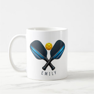 Pickleball Paddle Custom Name Pickleball Player Coffee Mug