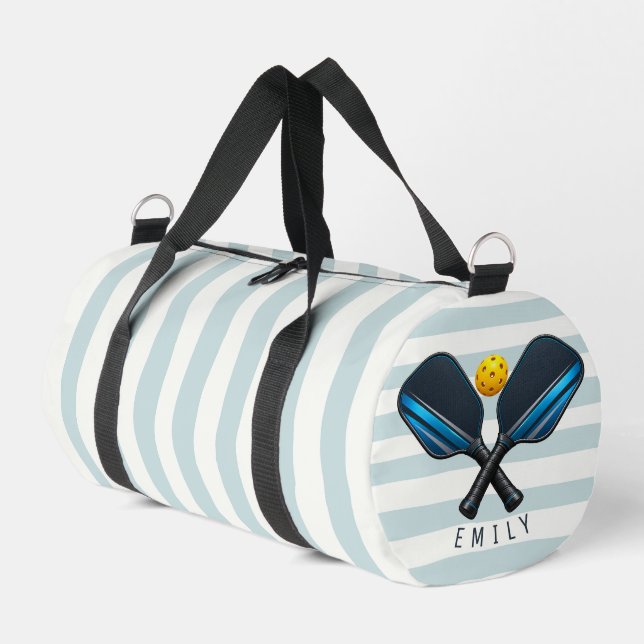 Pickleball Paddle Custom Name Pickleball Player  Duffle Bag (Left Corner)