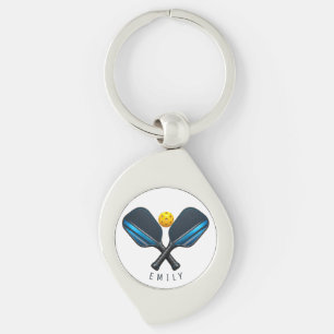 Pickleball Paddle Custom Name Pickleball Player Keychain