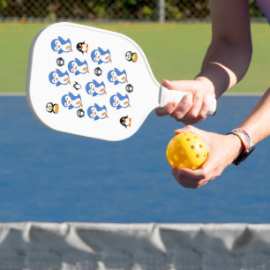 Pickleball Paddle Cute Penguins