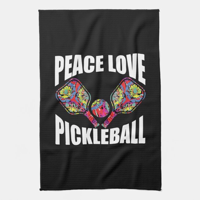 Pickleball Paddle Design Kitchen Towel (Vertical)