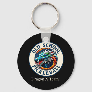 Pickleball Paddle -Dragon X Old School Pickleball  Keychain