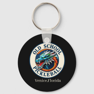 Pickleball Paddle -Dragon X Old School Pickleball Keychain