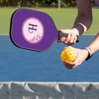 Pickleball Paddle - Floral Add your initial