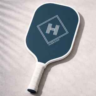 Pickleball Paddle   Modern Geometric Initial