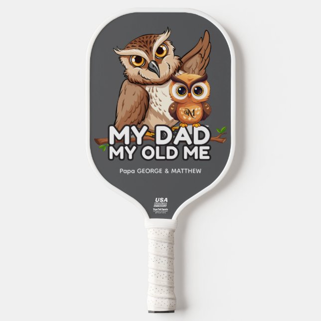 Pickleball Paddle : My Dad My Old Me (grey) (Front)