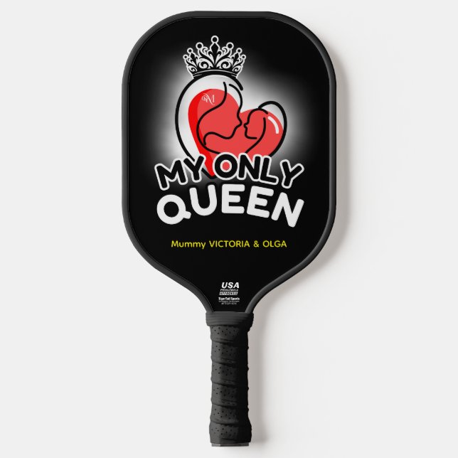 Pickleball Paddle : My Only Queen (black/grey) (Front)
